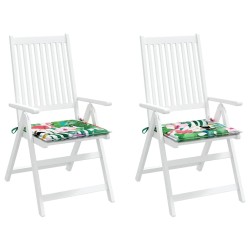 Coussins de chaise de jardin lot de 2 multicolore 40x40x3 cm 