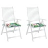 Coussins de chaise de jardin lot de 2 multicolore 40x40x3 cm 