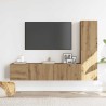 Meubles TV muraux 3 pcs chêne artisanal bois d'ingénierie 