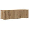 Meubles TV muraux 3 pcs chêne artisanal bois d'ingénierie 
