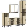 Ensemble de meubles de salle de bain 4 pcs chêne sonoma 