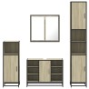 Ensemble de meubles de salle de bain 4 pcs chêne sonoma 