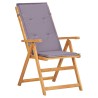 Chaises inclinables de jardin lot de 2 Bois solide d'acacia 