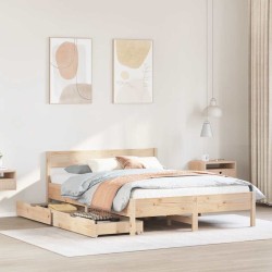 Cadre de lit sans matelas 120x190 cm bois de pin massif 