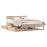 Cadre de lit sans matelas 120x190 cm bois de pin massif 