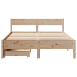 Cadre de lit sans matelas 120x190 cm bois de pin massif 