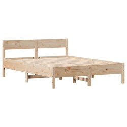 Cadre de lit sans matelas 120x190 cm bois de pin massif 