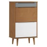 Armoire à chaussures MOLDE Marron 59,5x35x103 cm Bois de pin 