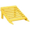 Chaise Adirondack avec pouf jaune bois massif de sapin 