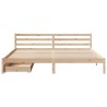 Cadre de lit sans matelas 200x200 cm bois massif de pin 