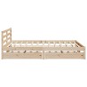 Cadre de lit sans matelas 200x200 cm bois massif de pin 
