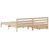 Cadre de lit sans matelas 200x200 cm bois massif de pin 