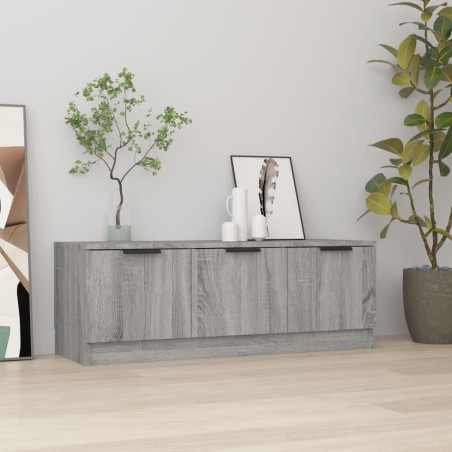Meuble TV Sonoma gris 102x35x36,5 cm Bois d'ingénierie 