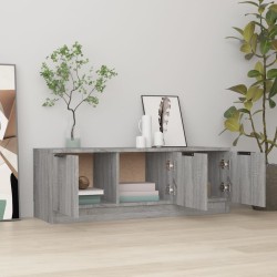 Meuble TV Sonoma gris 102x35x36,5 cm Bois d'ingénierie 