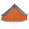Tente familiale tipi 10 personnes gris et orange imperméable 