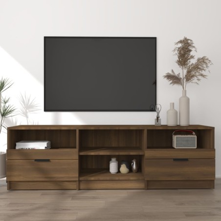 Meuble TV Chêne marron 150x33,5x45 cm Bois d'ingénierie 