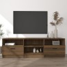 Meuble TV Chêne marron 150x33,5x45 cm Bois d'ingénierie 