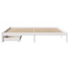 Cadre de lit sans matelas blanc 180x200 cm bois massif de pin 