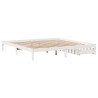 Cadre de lit sans matelas blanc 180x200 cm bois massif de pin 