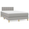 Sommier à lattes de lit avec matelas Gris clair 120x200cm Tissu 