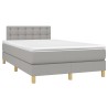 Sommier à lattes de lit avec matelas Gris clair 120x200cm Tissu 