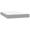 Sommier à lattes de lit avec matelas Gris clair 120x200cm Tissu 