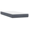 Sommier à lattes de lit et matelas gris foncé 90x210 cm velours 