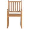 Chaise à bascule avec coussin vert vif Bois de teck solide 