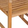 Chaise à bascule avec coussin vert vif Bois de teck solide 