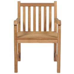 Chaises de jardin lot de 2 et coussins taupe Bois teck massif 