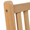 Chaises de jardin lot de 2 et coussins taupe Bois teck massif 