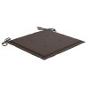 Chaises de jardin lot de 2 et coussins taupe Bois teck massif 