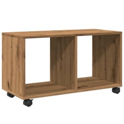 Armoire à roulettes chêne artisanal bois d'ingénierie 