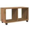 Armoire à roulettes chêne artisanal bois d'ingénierie 