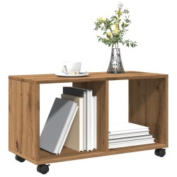 Armoire à roulettes chêne artisanal bois d'ingénierie 
