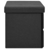 Banc de rangement pliable Noir 76x38x38 cm Faux lin 