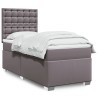 Sommier à lattes de lit avec matelas Gris 90x190 cm Similicuir 