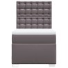 Sommier à lattes de lit avec matelas Gris 90x190 cm Similicuir 