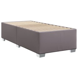 Sommier à lattes de lit avec matelas Gris 90x190 cm Similicuir 