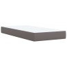 Sommier à lattes de lit avec matelas Gris 90x190 cm Similicuir 