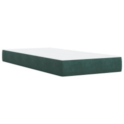 Sommier à lattes de lit et matelas Vert foncé 80x200 cm Velours 