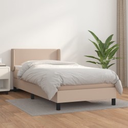 Sommier à lattes de lit avec matelas Cappuccino 80x200 cm 
