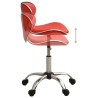 Tabouret de salon et spa Rouge Similicuir 