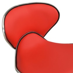 Tabouret de salon et spa Rouge Similicuir 
