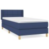 Sommier à lattes de lit avec matelas Bleu 90x190 cm Tissu 