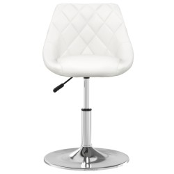 Chaise de salle à manger Blanc Similicuir  