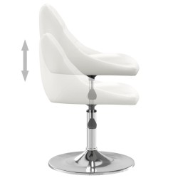 Chaise de salle à manger Blanc Similicuir  