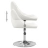 Chaise de salle à manger Blanc Similicuir  