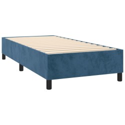 Sommier à lattes de lit avec matelas Bleu foncé 90x190 cm 