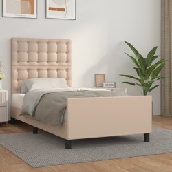Cadre de lit sans matelas cappuccino 90x200 cm similicuir 